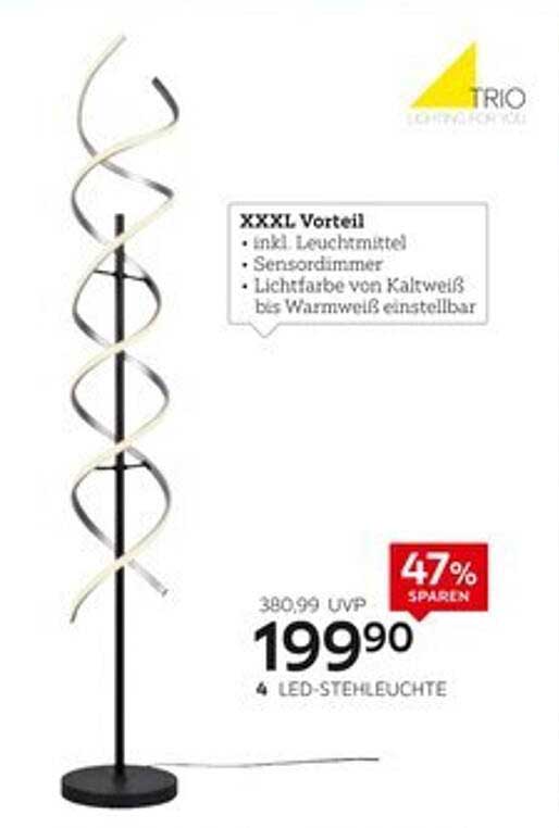 4 LED-Stehleuchte - modern und vielseitig