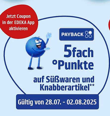 5-fach Punkte auf Süßwaren und Knabberartikel