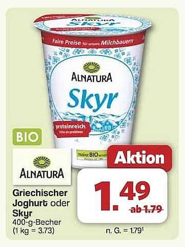 Alnatura Griechischer Joghurt oder Skyr 400-g-Becher