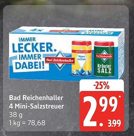Bad Reichenhaller 4 Mini-Salzstreuer