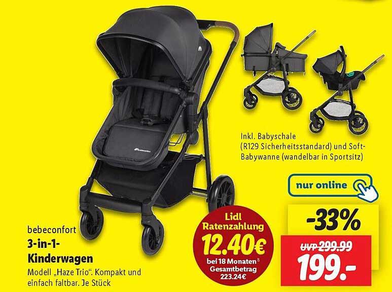 bebec confort 3-in-1-Kinderwagen Haze Trio – Jetzt zum absoluten Sonderpreis!