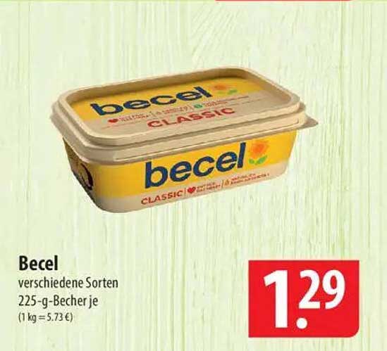 Becel verschiedene Sorten 225-g-Becher je
