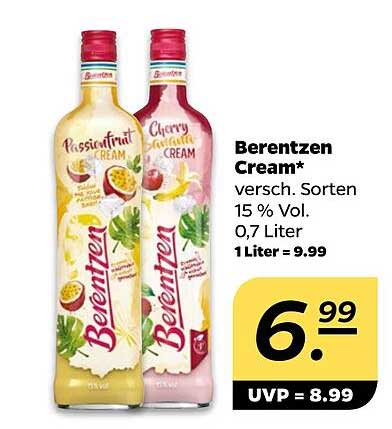 Berentzen Cream - verschiedene Sorten 0,7 Liter