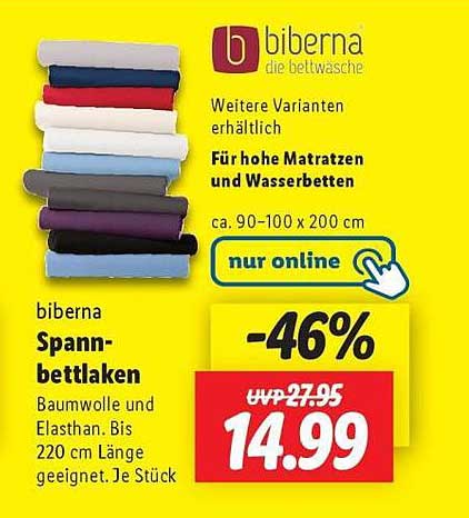 biberna Spannbettlaken - für hohen Schlafkomfort