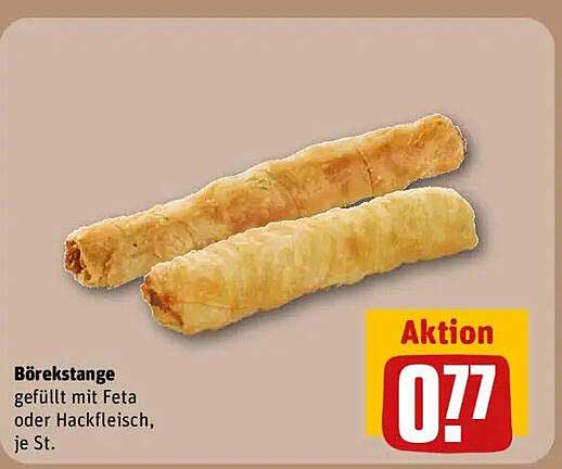 Börekstange gefüllt mit Feta oder Hackfleisch, je St.