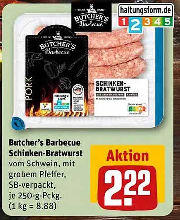 Butcher's Barbecue Schinken-Bratwurst