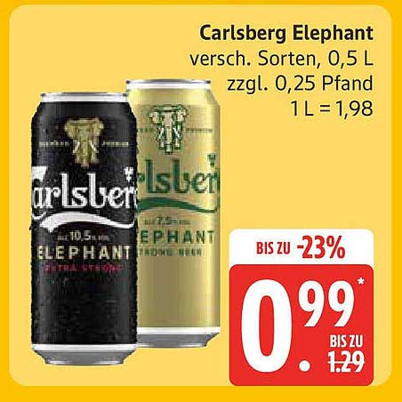 Carlsberg Elephant 0,5 L - verschiedene Sorten