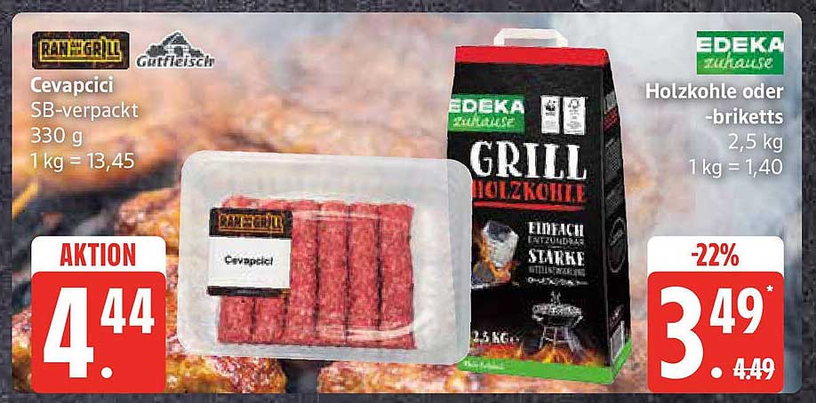 Cevapcici SB-verpackt 330 g - Aktion bei Edeka