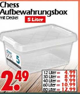 Chess Aufbewahrungsbox mit Deckel – 5 Liter