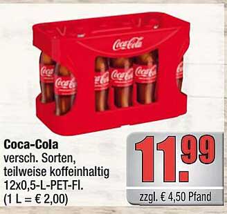 Coca-Cola 12x0,5L PET - Erfrischung in verschiedenen Sorten