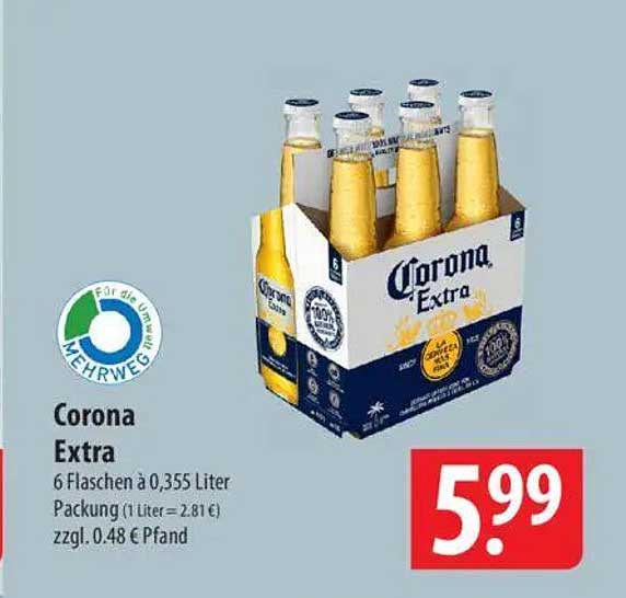 Corona Extra 6 Flaschen à 0,355 Liter