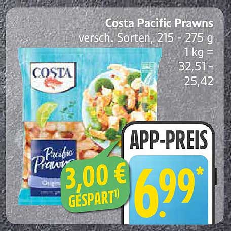 Costa Pacific Prawns - Verschiedene Sorten, 215 - 275 g
