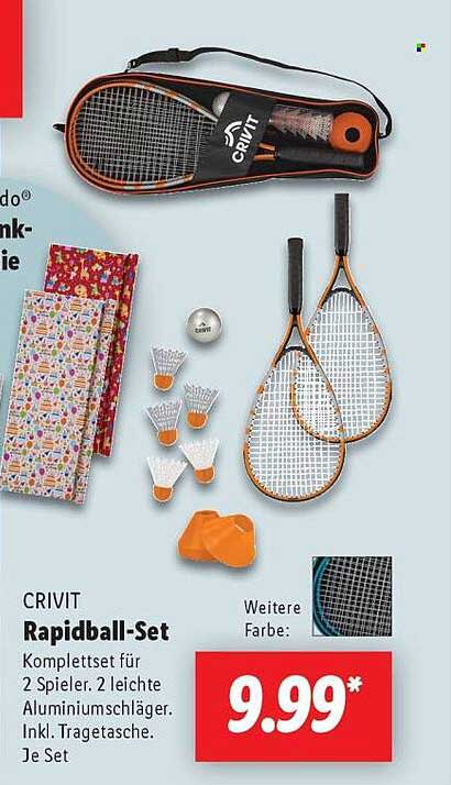 CRIVIT Rapidball-Set - Komplettset für 2 Spieler