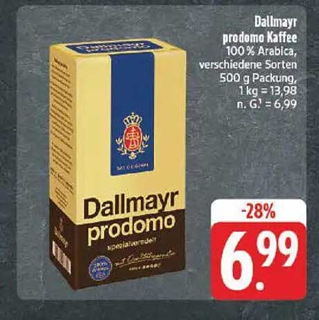 Dallmayr prodomo Kaffee 100% Arabica, 500 g
