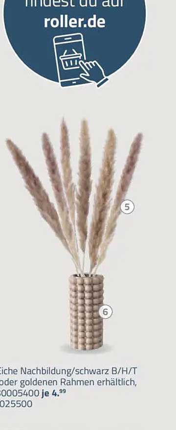 Dekorative Blumenvase mit Trockenblumen