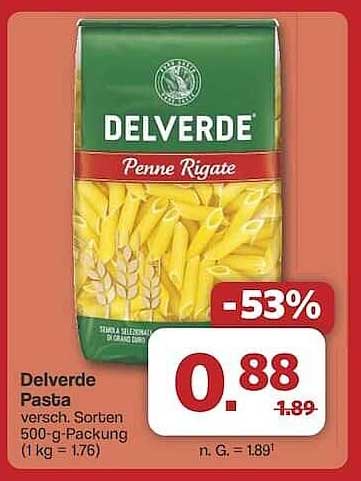 Delverde Pasta, verschiedene Sorten 500-g-Packung