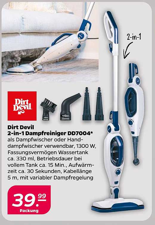 Dirt Devil 2-in-1 Dampfreiniger DD7004