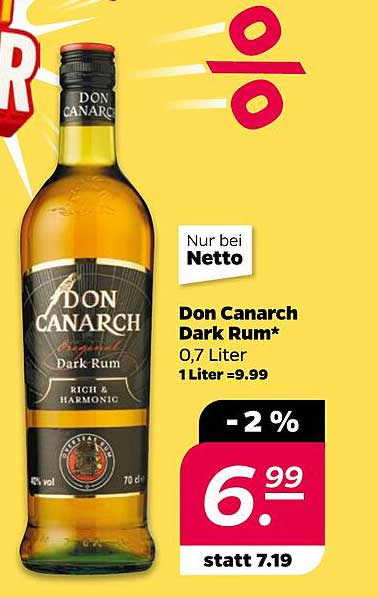 Don Canarch Dark Rum 0,7 Liter
