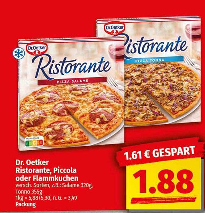 Dr. Oetker Ristorante, Piccola oder Flammkuchen