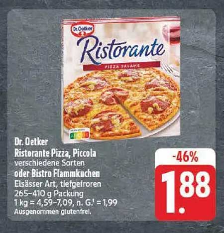 Dr. Oetker Ristorante Pizza, Piccola verschiedene Sorten oder Bistro Flammkuchen