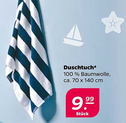 Duschtuche 100 % Baumwolle, ca. 70 x 140 cm