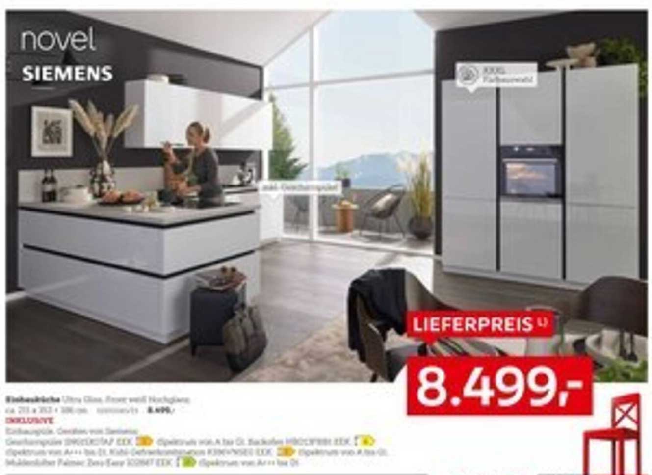 Einbauküche Ultra Glas, freestanding von Siemens