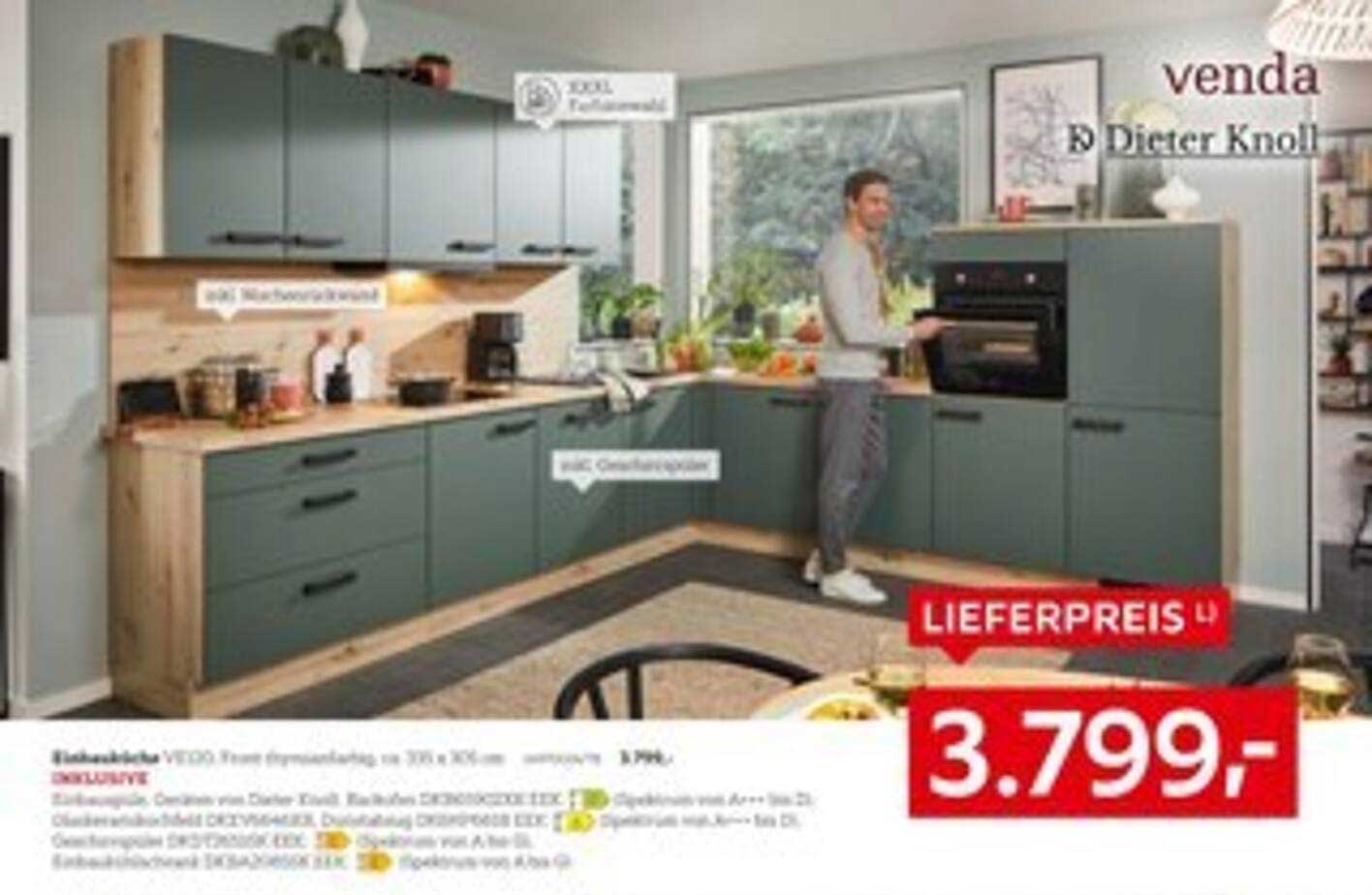 Einkaufs Küche VEDA von Dieter Knoll 300 x 260 cm