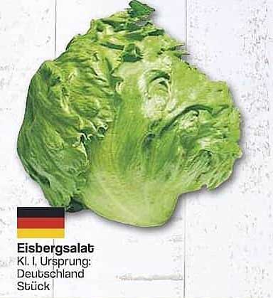 Eisbergsalat Kl. I, Ursprung: Deutschland, Stück