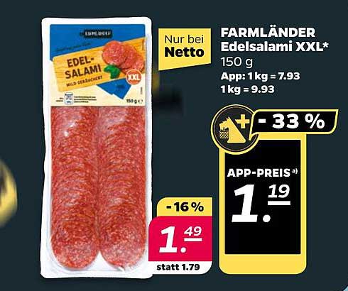 FARMLÄNDER Edelsalami XXL 150 g