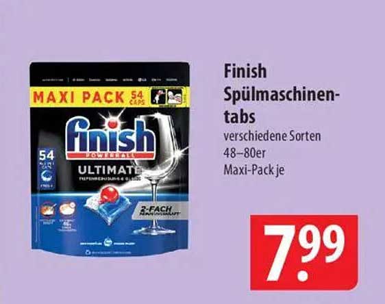 Finish Spülmaschinen-Tabs Maxi Pack 54 Stk.