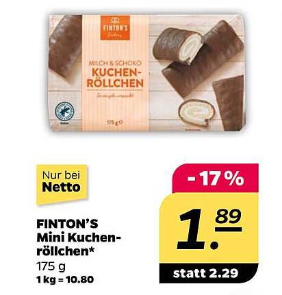 FINTON'S Mini Kuchenküllchen - Milch & Schoko
