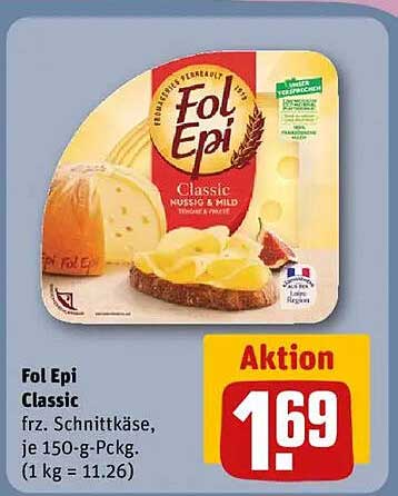 Fol Epi Classic frz. Schnittkäse, je 150-g-Pckg.