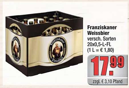 Franziskaner Weissbier 20x0,5-L-Fl.