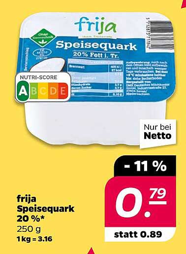 frija Speisequark 20 %