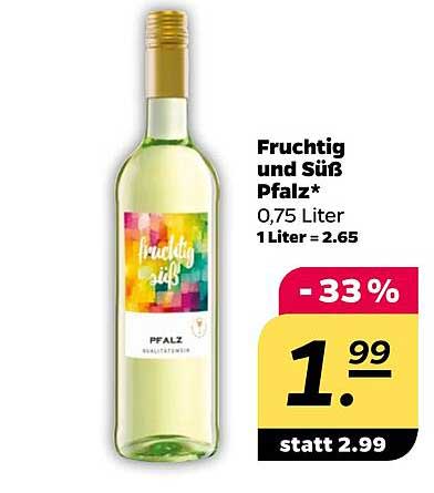 Fruchtig und Süß Pfalz - 0,75 Liter