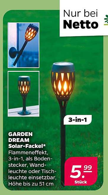 GARDEN DREAM Solar-Fackel, 3-in-1