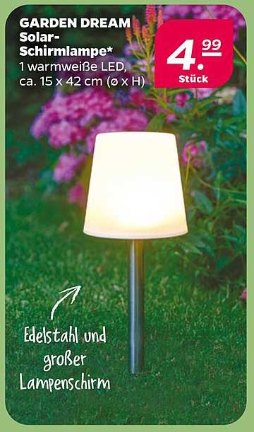 GARDEN DREAM Solar-Schirmlampe