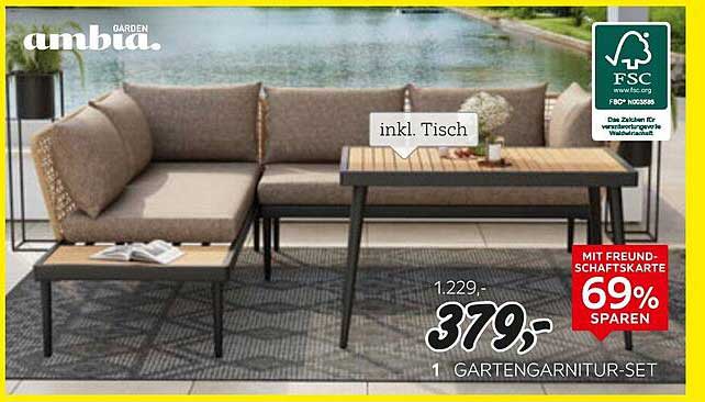 Gartenmöbel-Set am Garten mit Tisch – jetzt zum Sensationspreis!