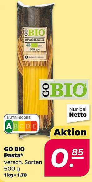 GO BIO Pasta 500 g - Verschiedene Sorten