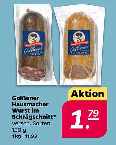 Golßener Hausmacher Wurst im Schrägschnitt, versch. Sorten 150 g