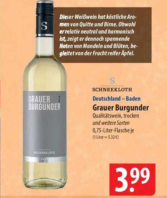 Grauer Burgunder Qualitätswein, trocken 0,75-Liter-Flasche