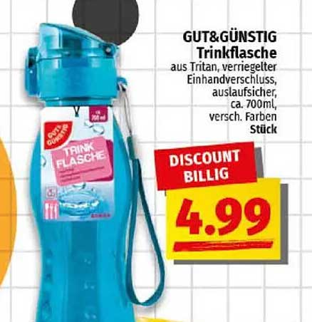GUT&GLÜNSTIG Trinkflasche aus Tritan