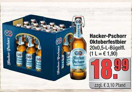 Hacker-Pschorr Oktoberfestbier 20x0,5-L-Bügelfl.