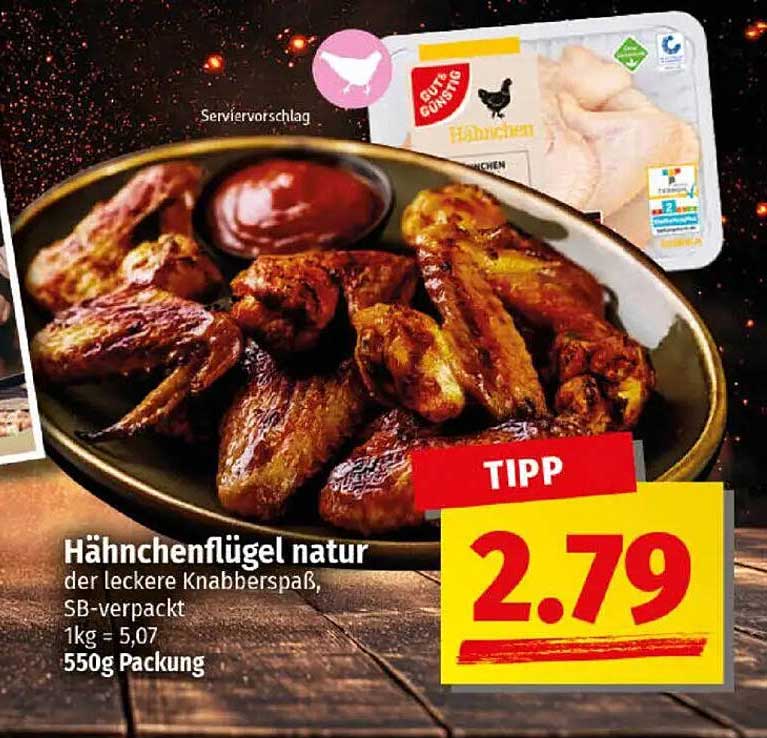 Hähnchenflügel natur