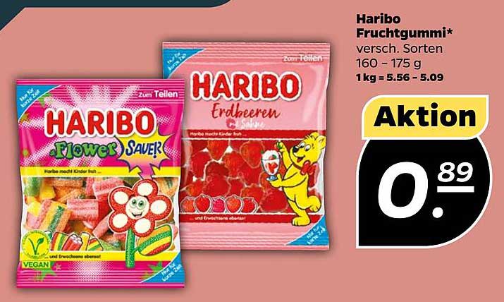 Haribo Fruchtgummi - Verschiedene Sorten