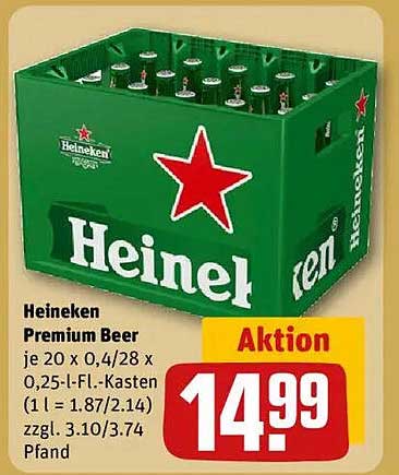 Heineken Premium Beer 0,25 l-Kasten