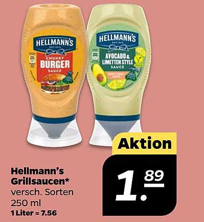 Hellmann’s Grillsoßen - verschiedene Sorten 250 ml