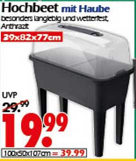 Hochbeet mit Haube - besonders langlebig und wetterfest, Anthrazit