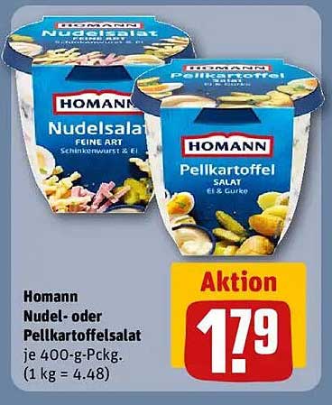 Homann Nudel- oder Pellkartoffelsalat - Aktion!