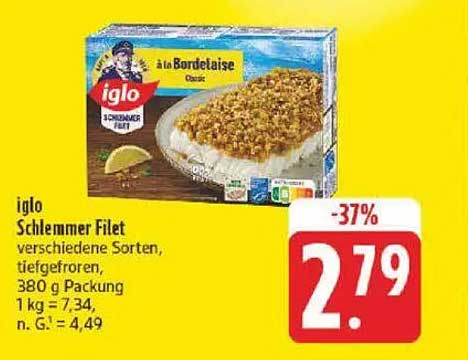 iglo Schlemmer Filet à la Bordelaise, 380 g Packung, verschiedene Sorten
